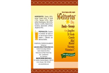 MIELTERTOS día panela Naranja 24 sobres