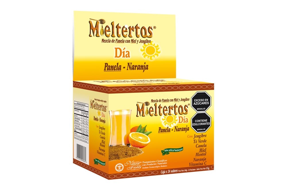 MIELTERTOS día panela Naranja 24 sobres