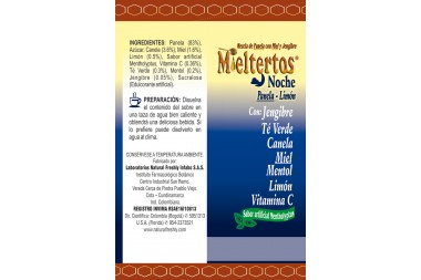 Mieltertos Noche Panela Limón 24 Sobres