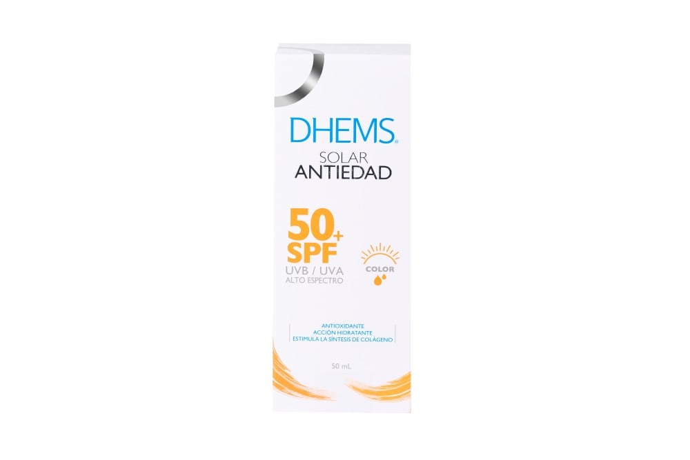 Protector Solar Antiedad Spf 50 En Color Dhems 50 Ml