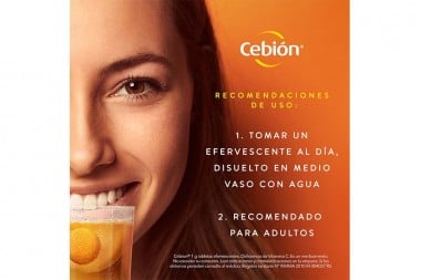 Vitamina C Cebión Sabor A Naranja 1 G 10 Tabletas Efervescentes