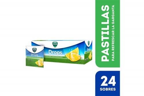 Vick Drops Sabor A Limón 24...