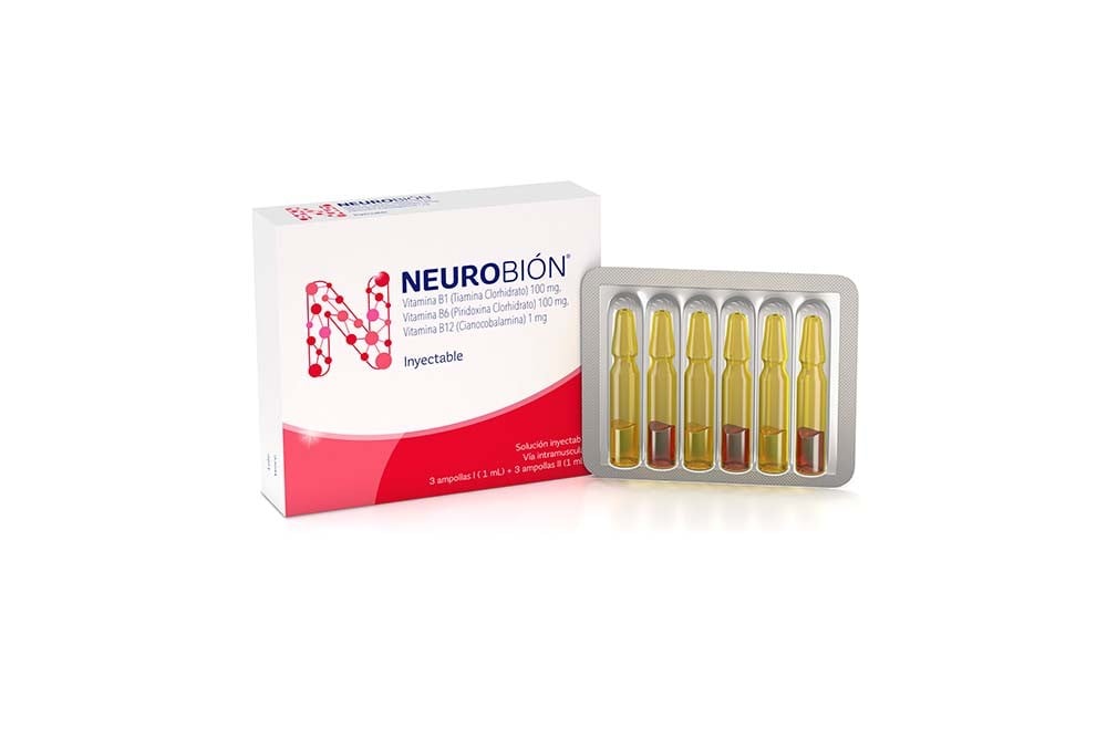 Neurobión Solución Inyectable 100 / 100 / 1 Mg Caja Con 3 Ampollas