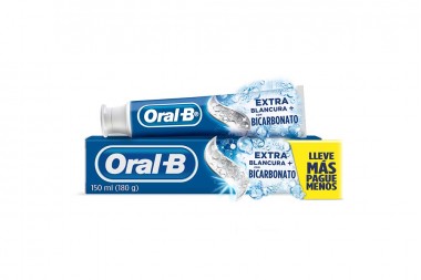 Crema Dental Oral-B Extra Blancura Bicarbonato 150 mL