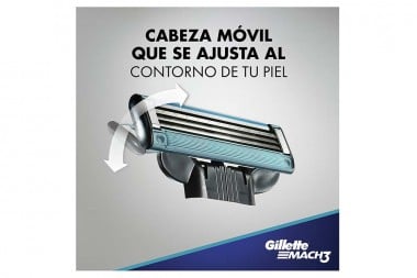 Maquina Afeitar Gillette Mach3 Aqua Grip unidad