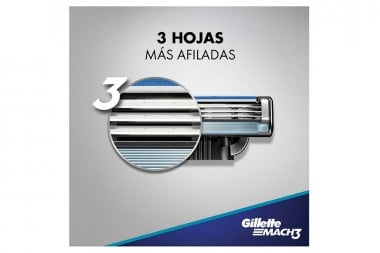 Maquina Afeitar Gillette Mach3 Aqua Grip unidad