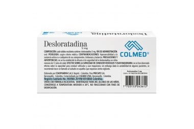 Desloratadina 5 Mg 10 Tabletas Recubiertas