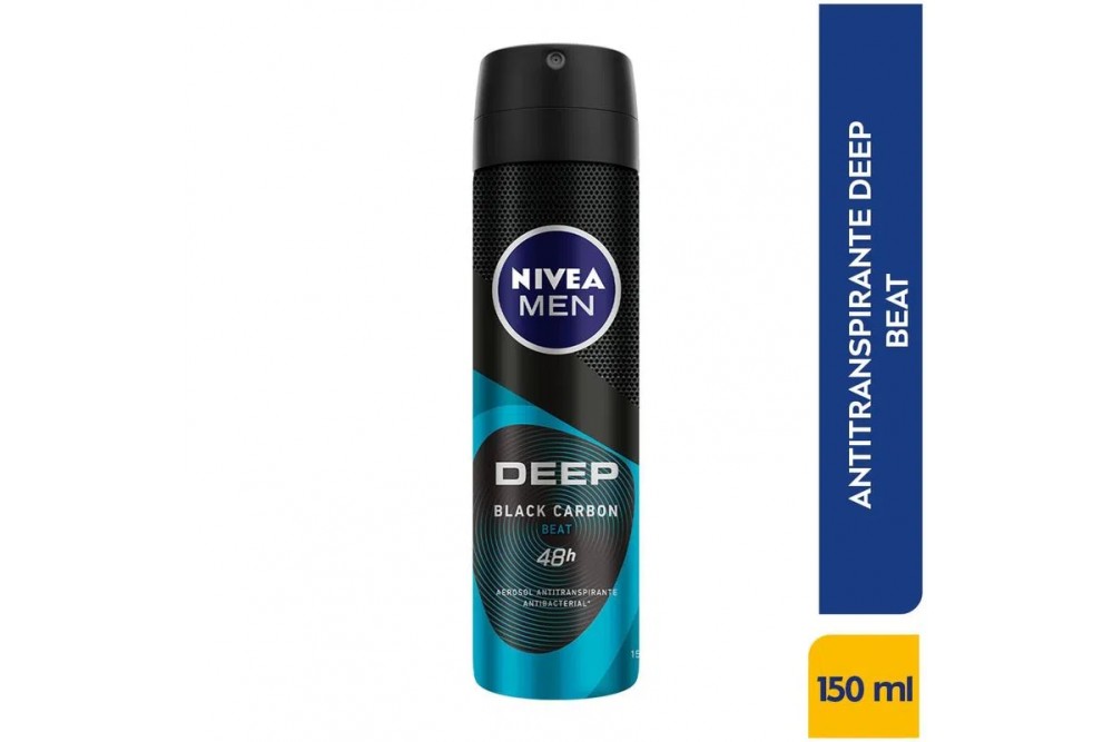 DESODORANTE NIVEA MEN Deep Black Carbón 150 Ml