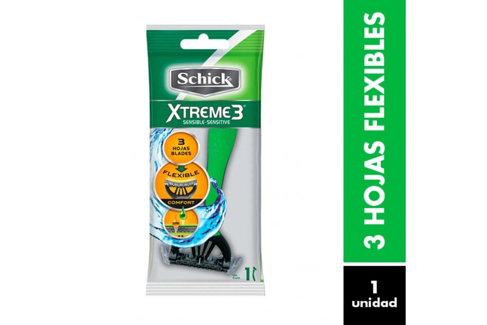 MAQUINA DE AFEITAR SCHICK XTREME 3 UNIDAD