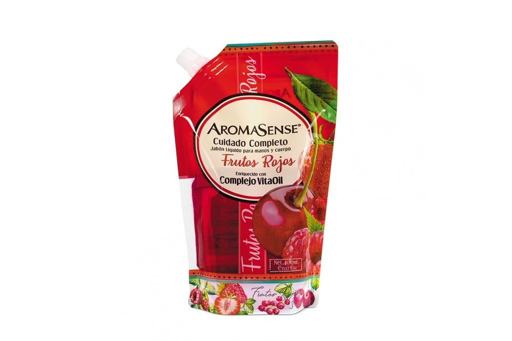 JABÓN LIQUIDO AROMASENSE frutos rojos doypack 400 ml