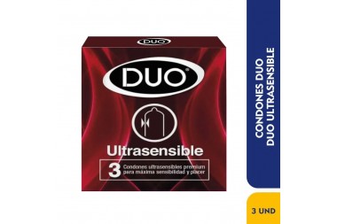 CONDONES DUO ultrasensible 3 unds