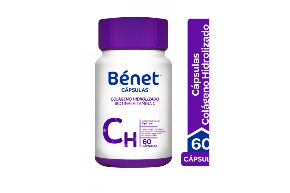 Colageno Hidrolizado Benet 60 Capsulas