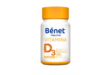 VITAMINA D3 2000 UI BENET 60 CÁPSULAS