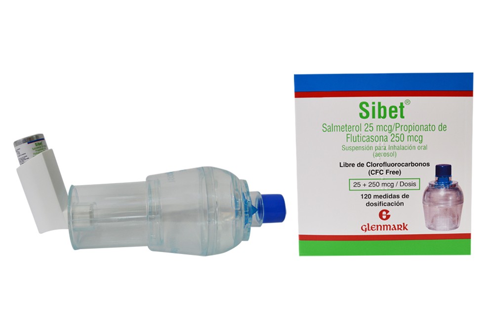 Sibet Suspensión 25/ 250 mcg Con 120 Dosis + Inhalocámara