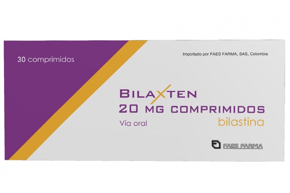 Bilaxten 20 mg 30 Tabletas