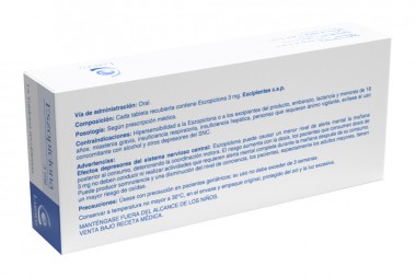 Eszopiclona Labinco 3 Mg 15 Tabletas Recubiertas