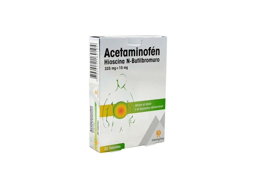 ACETAMINOFEN/N-BUTILBROMURO DE HIOSCINA MEMPHIS 20 tabletas