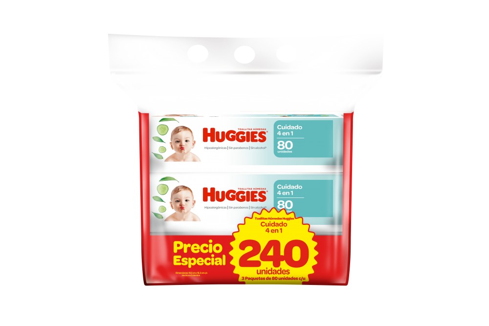 Toallas Húmedas Huggies 3 240 Unds