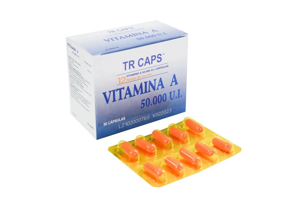 Vitamina A 50.000 U.I Caja Con 50 Cápsulas