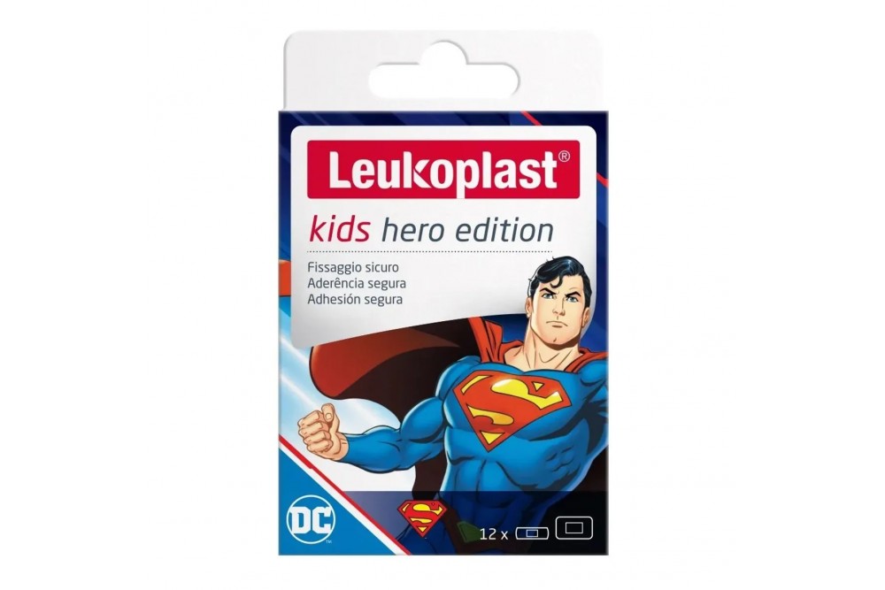 Curas Leukoplast Kids Hero Super Man 12 unds