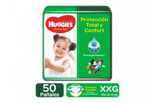 Pañales Huggies Active Sec...