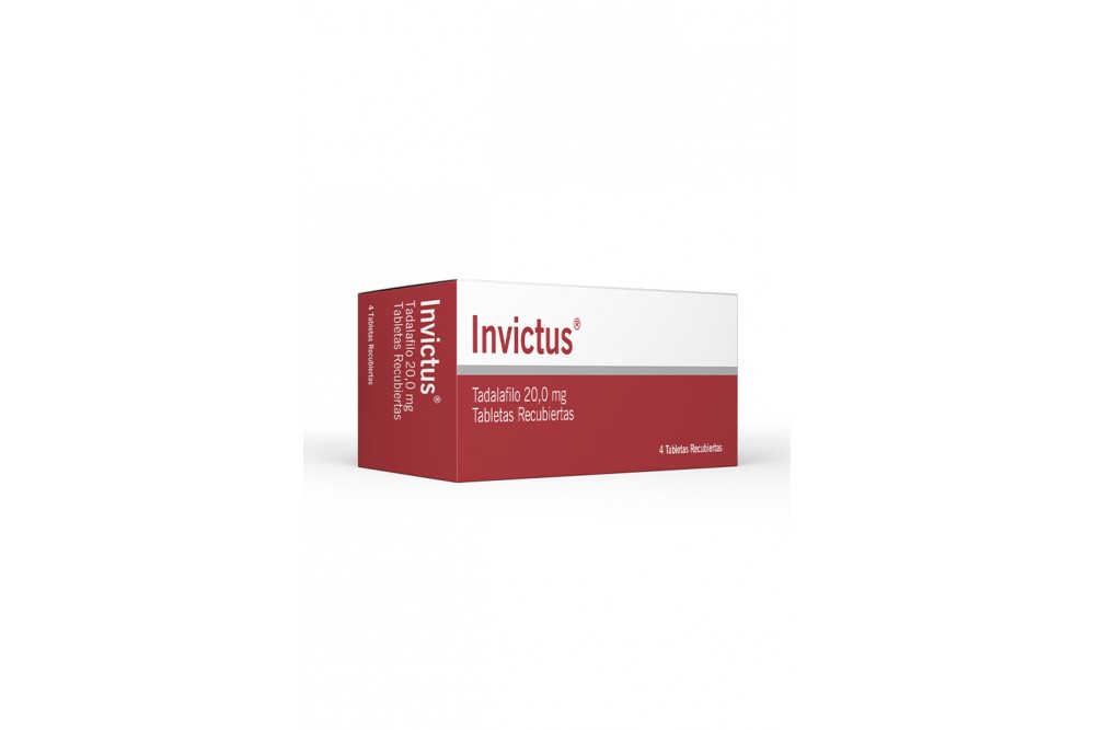 invictus 20 mg 4 tabletas recubiertas