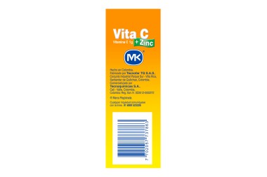 OFERTA VITA C ZINC MK MANDARINA 20 TABLETAS