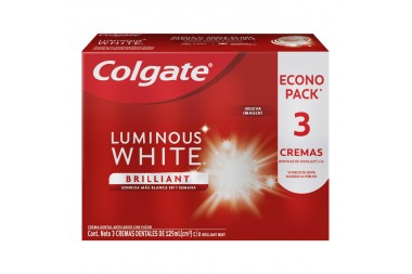 CREMA DENTAL COLGATE LUMINOUS WHITE 3 unds 125 ml