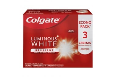 Crema Dental Colgate Luminous White 3 Unds 125 Ml