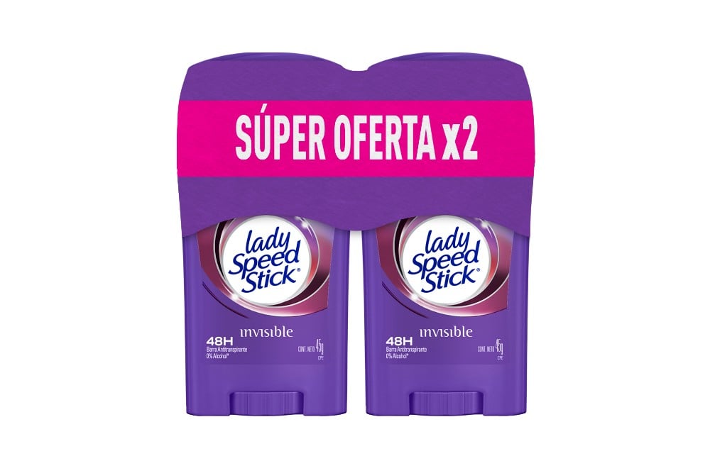 OFERTA LADY SPEED stick Invisible 2 unds 45 g