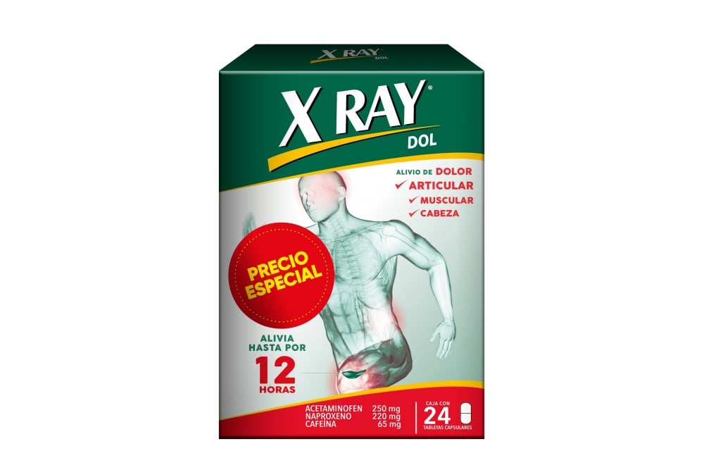 Oferta X Ray Dol Analgesico Todos Los Dolores 24 Tabletas