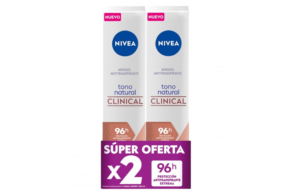 OFERTA DESODORANTE NIVEA clinical tono natural spray 150 ml C/U