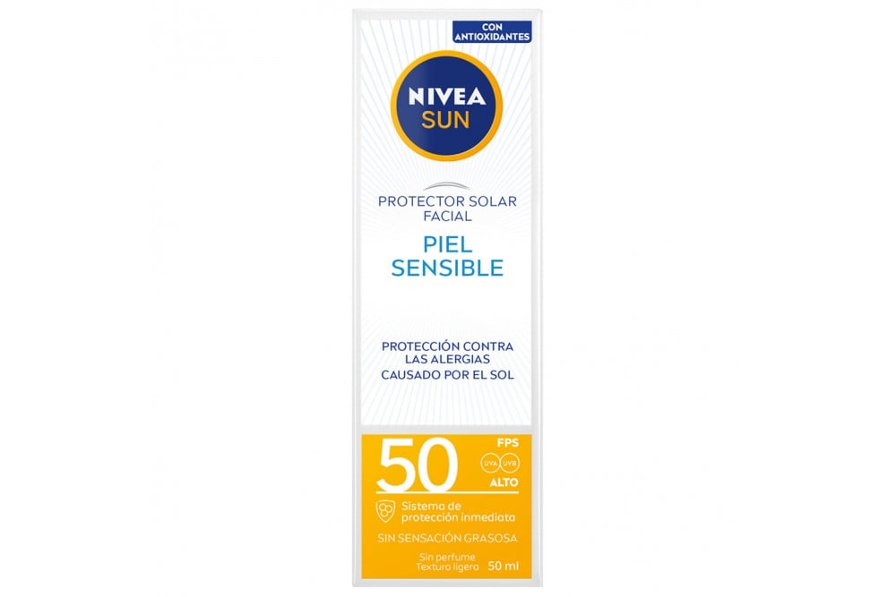 Protector Solar Facial Nivea Sun Spf 50 Piel Sensible 50 Ml