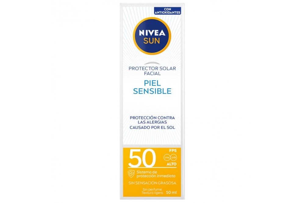 PROTECTOR SOLAR FACIAL NIVEA SUN SPF 50 piel sensible 50 ML