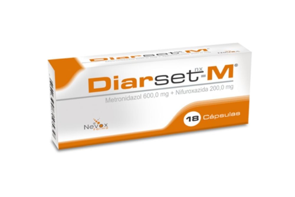 Diarset M 600 / 200 mg  18 Cápsulas
