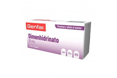 Dimenhidrinato 50 Mg Genfar Caja 36 Tabletas
