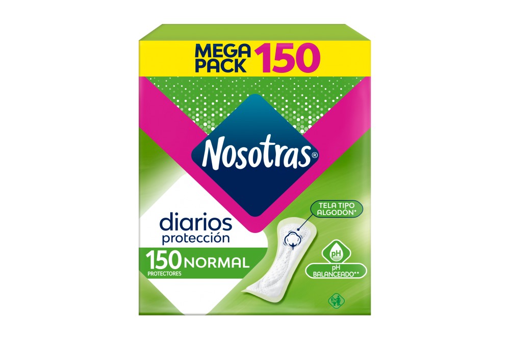 OFERTA PROTECTORES DIARIOS NOSOTRAS NORMAL 150 UNDS