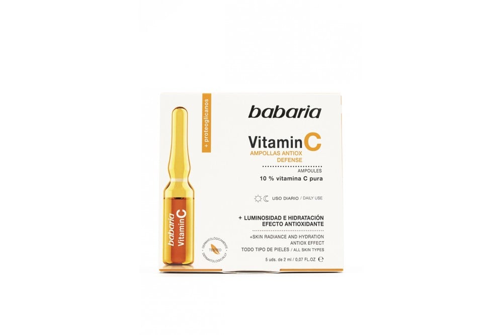Ampollas Antiox Babaria Vitamina C 10% Pura 5 Unds