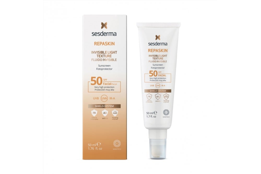 Protector Solar Repaskin Fluido Invisible Spf 50 Tubo Con 50 Ml