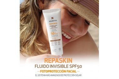 Protector Solar Repaskin Fluido Invisible SPF 50 Tubo Con 50 mL