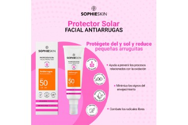 Protector Solar Sophieskin Spf 50 Facial Antiarrugas 50 Ml