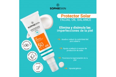 PROTECTOR SOLAR SOPHIESKIN SPF 50 OIL BALANCE 50 ML