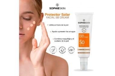 PROTECTOR SOLAR SOPHIESKIN SPF 50 FACIAL BB EN CREMA 50 ML