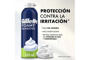 Espuma De Afeitar Gillette Piel Sensible 179 Ml