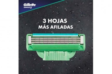 REPUESTO MAQUINA DE AFEITAR GILLETTE MACH3 4 UNDS