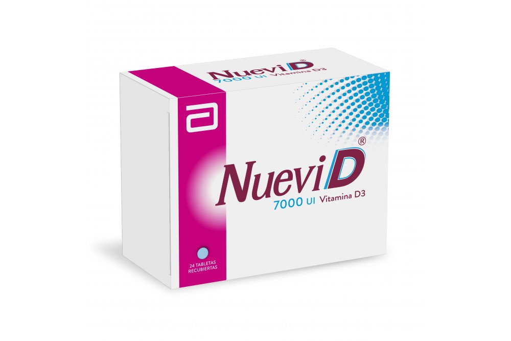 Nuevid Vitamina D3 7000 Ui 24 Tabletas Recubiertas