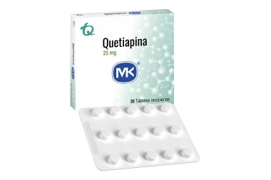 Quetiapina 25 mg 30 Tabletas Recubiertas