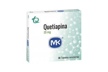 Quetiapina 25 mg 30 Tabletas Recubiertas