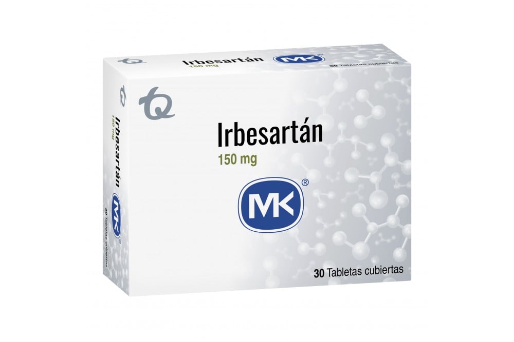 Irbesartan 150 Mg 14 Tabletas Cubiertas