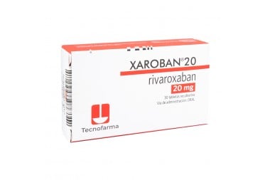 XAROBAN 20 MG 30 TABLETAS...